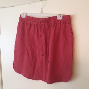 Rust colored St. Tropes linen skirt
